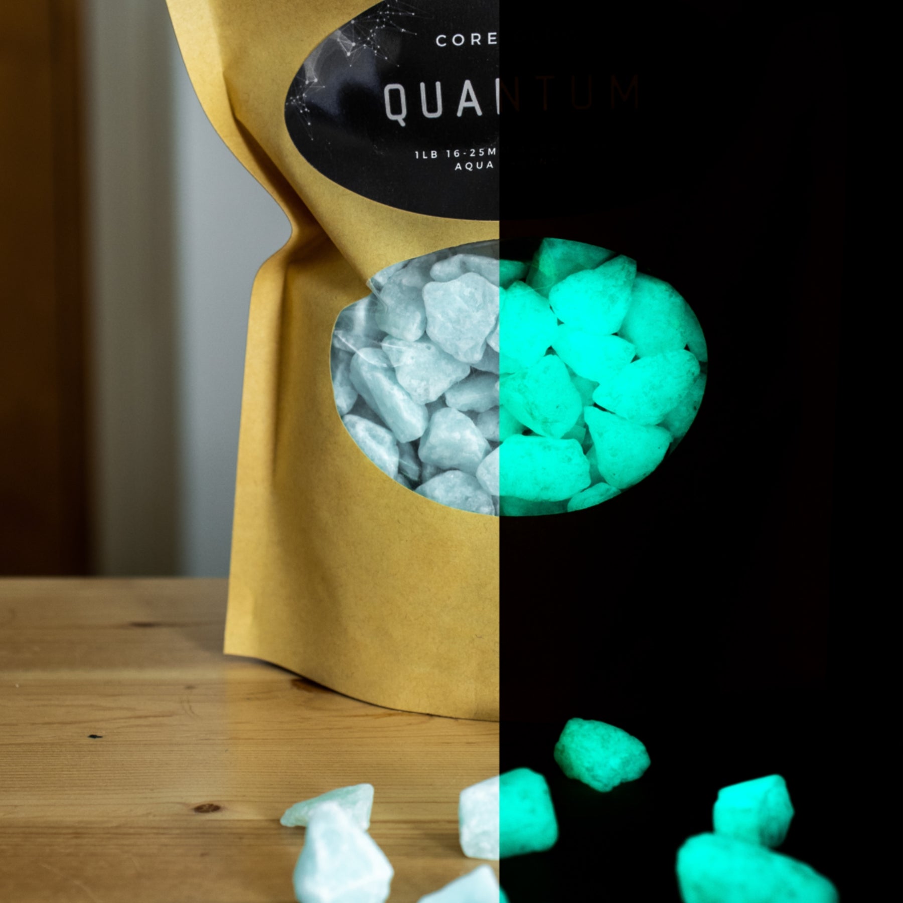 16-25mm Quantum Grade Aggregate - Aqua 1lb (~125 Rocks)