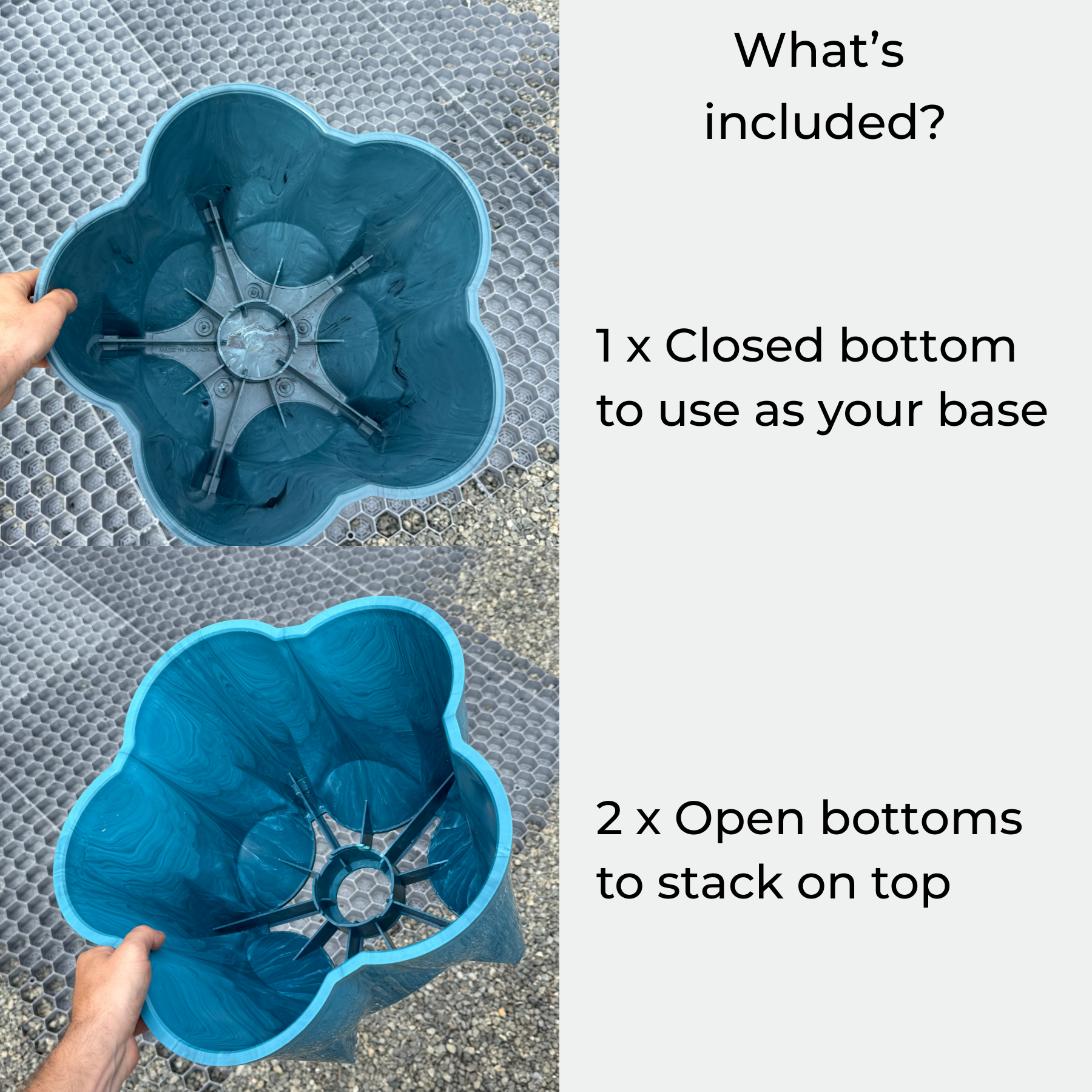 NEW Stacking Planters - 100% Recycled Ocean Plastics