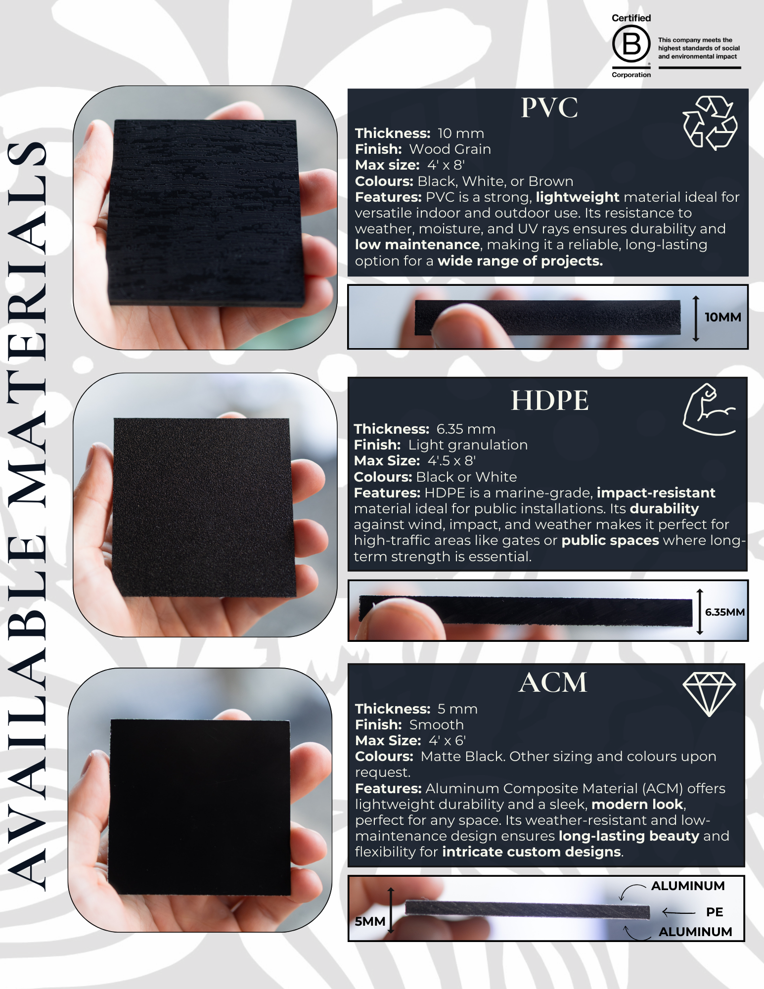 Privacy Screen Sample Kit