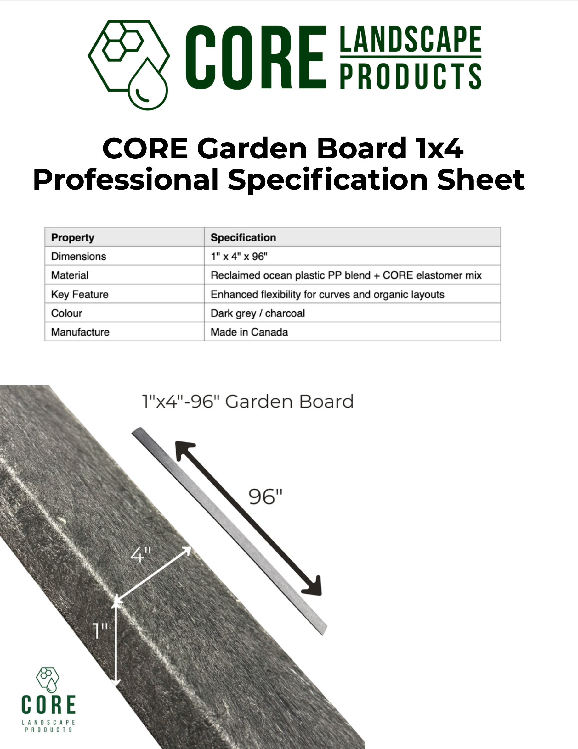 1" x 4" - 8' (true) Garden Board