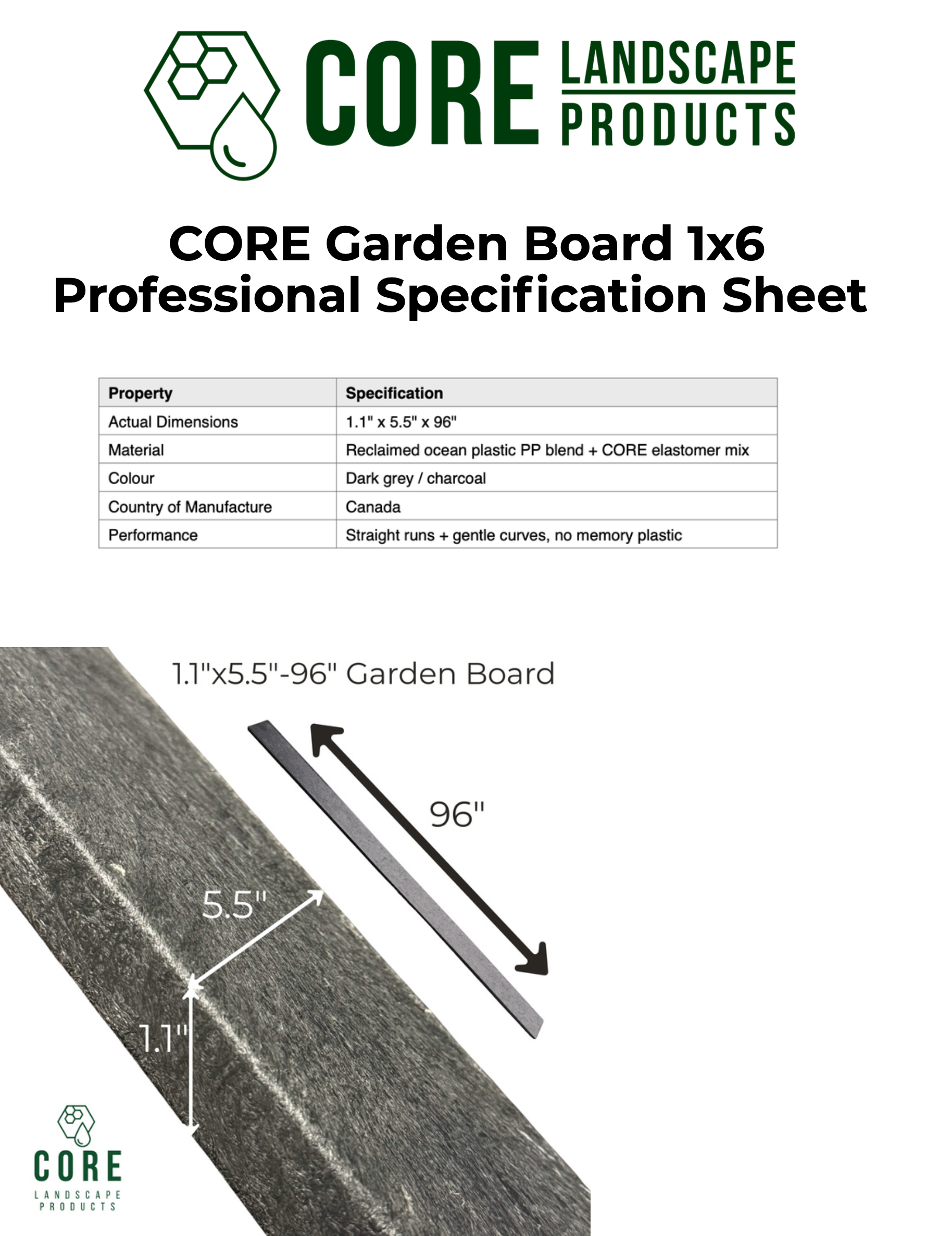 1" x 6" Garden Board