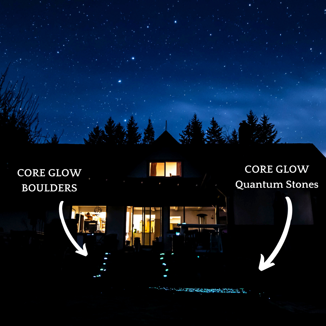 Half cut Quantum Boulders (3 pack) (100% glow) Final prototype! - Blue