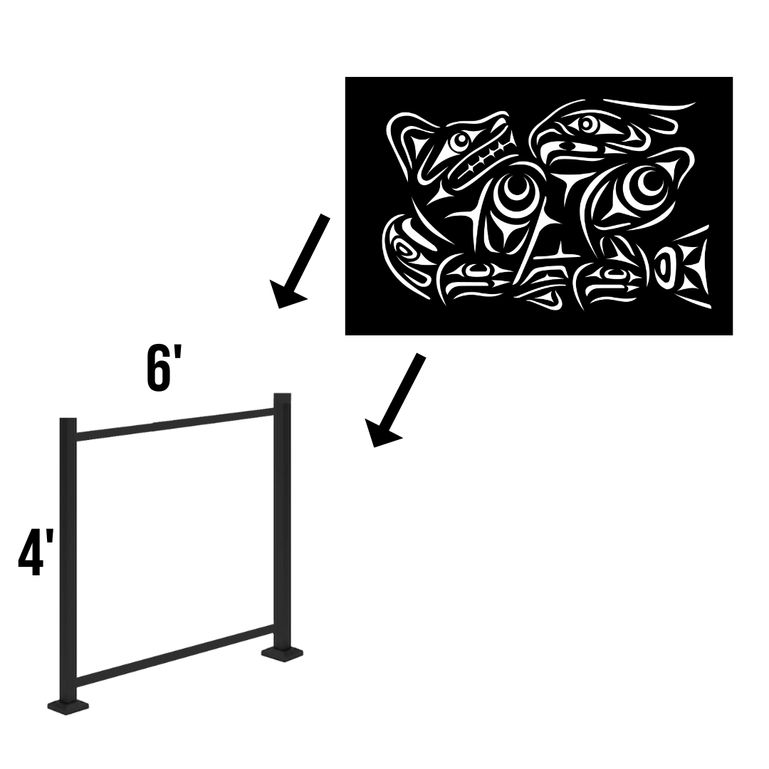 (4' x 6') Frame Kit and Posts for privacy screens
