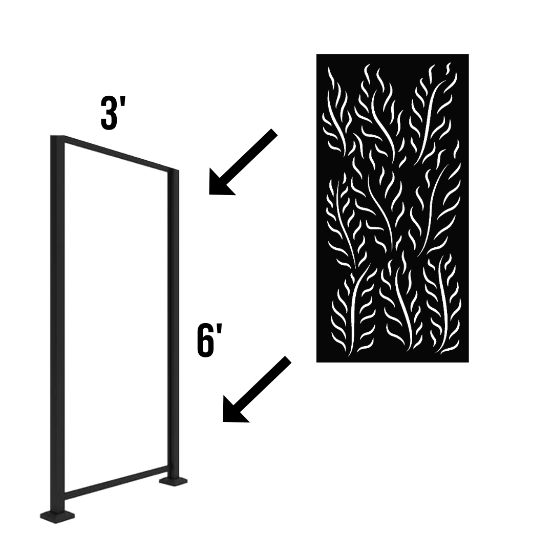 (3' x 6') Frame Kit and Posts for privacy screens