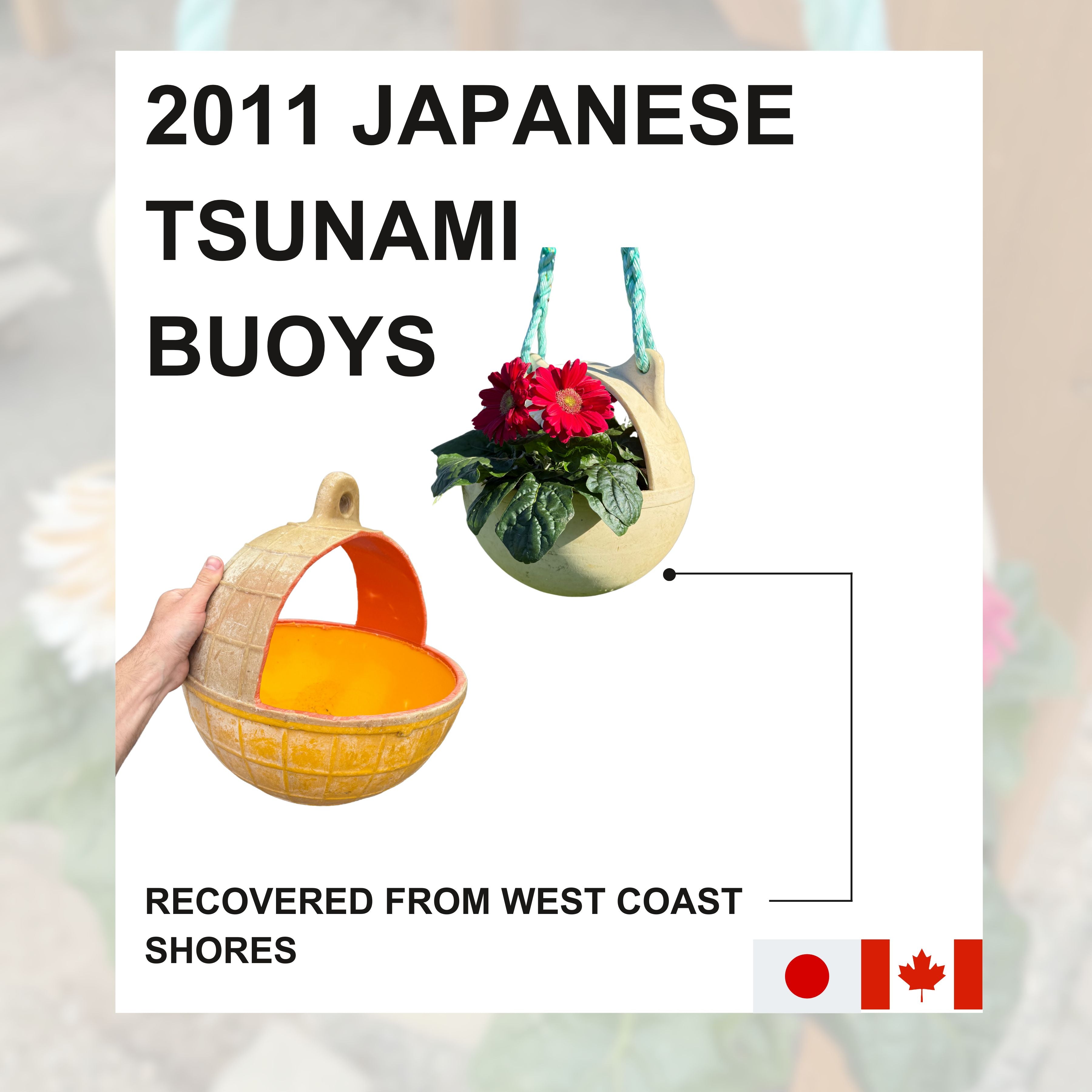 2011 Japanese Tsunami Buoys (Hanging Planters) - Collected from coastal beaches