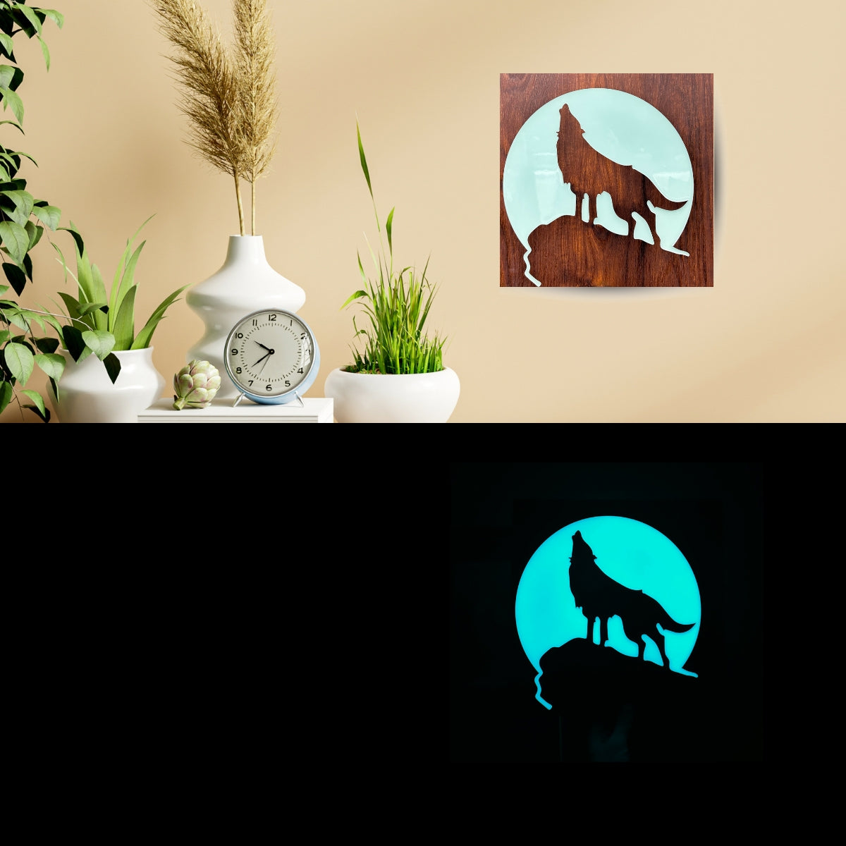 Glowing Wolf - Wall Art