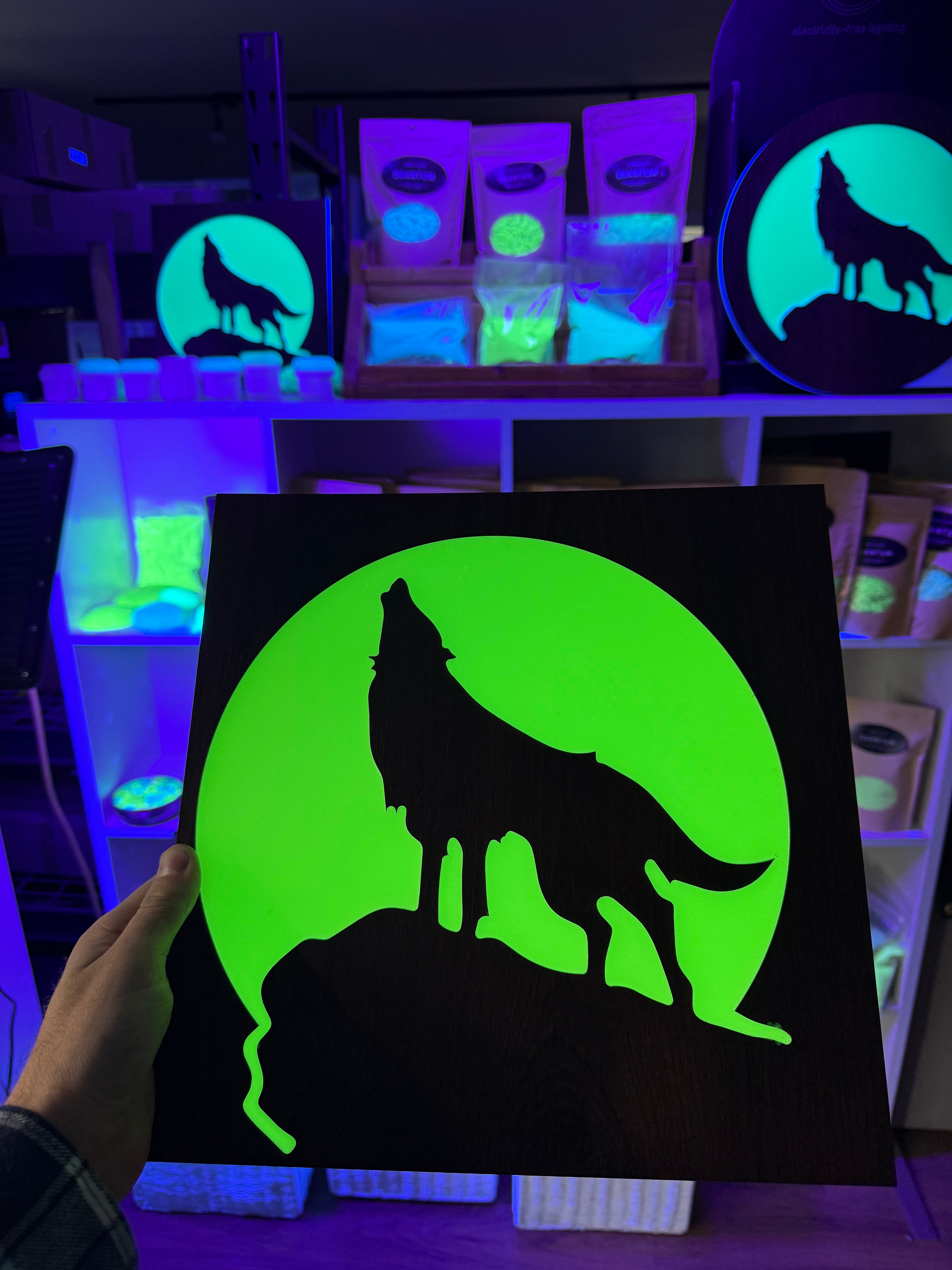 Glowing Wolf - Wall Art