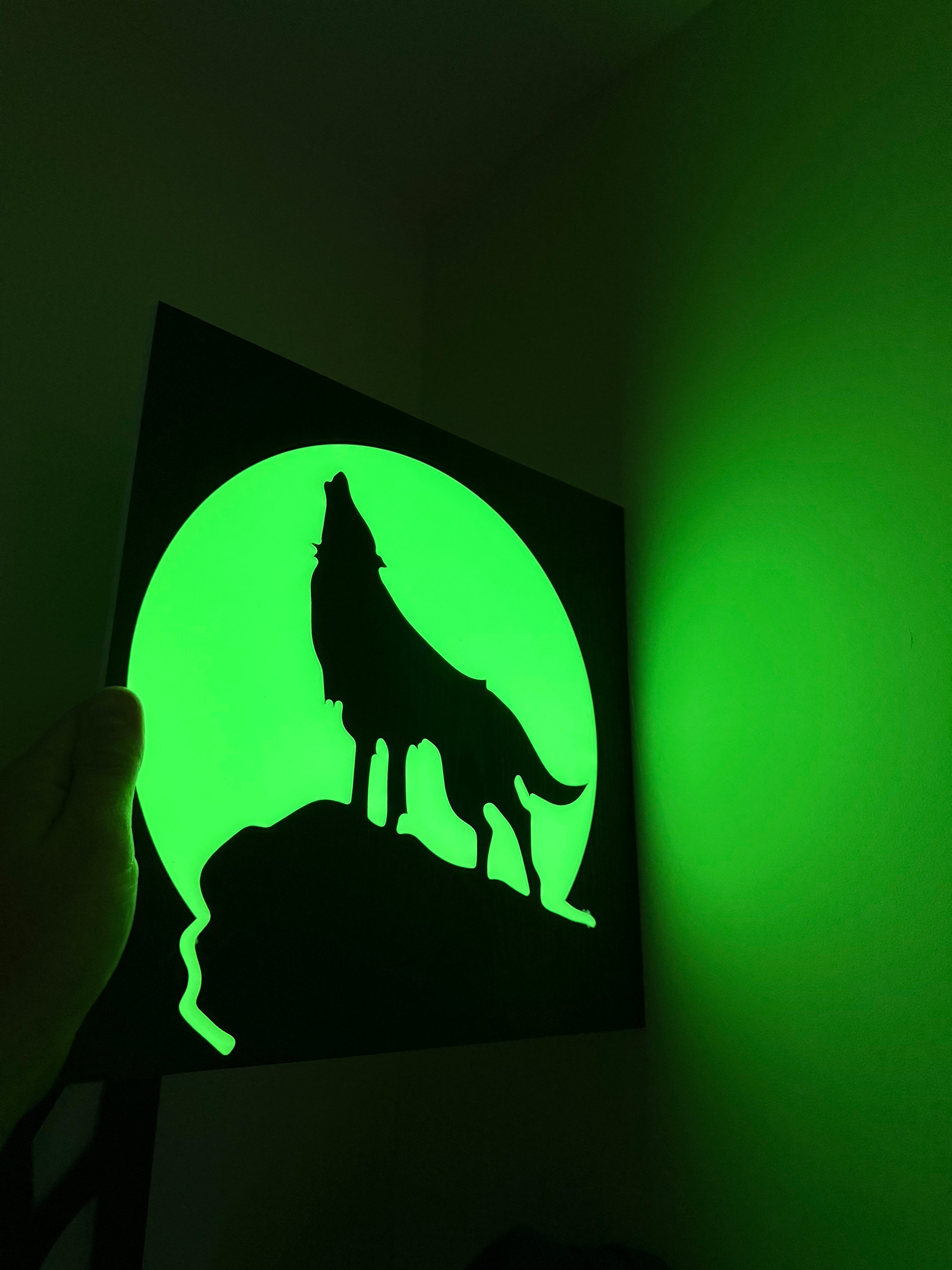 Glowing Wolf - Wall Art