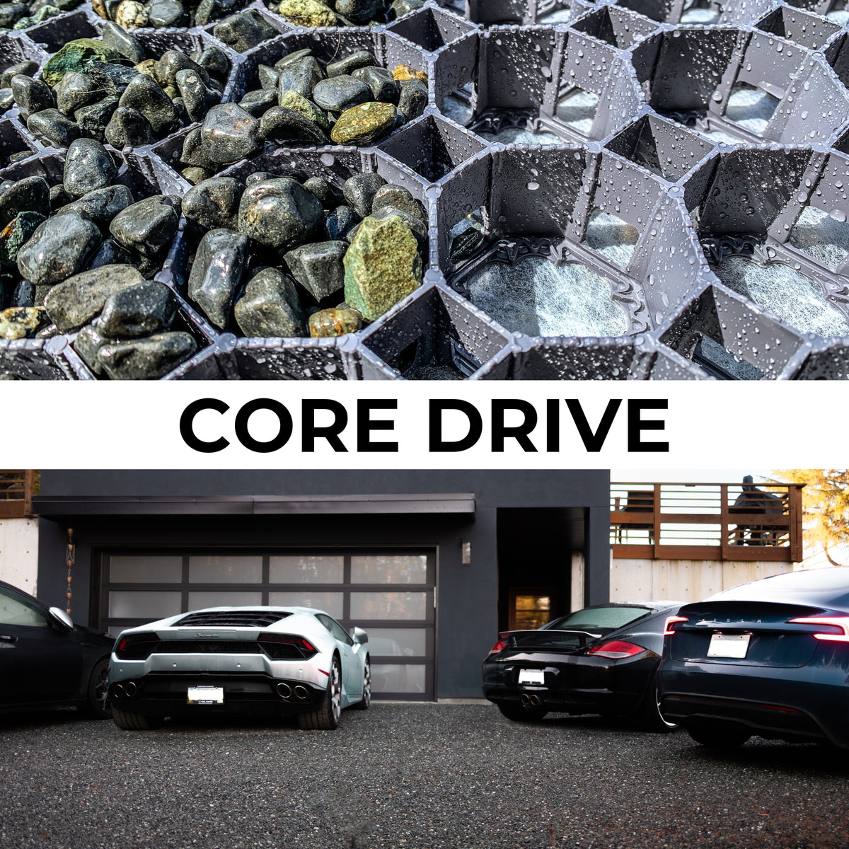 Permeable Gravel Driveway Grid System