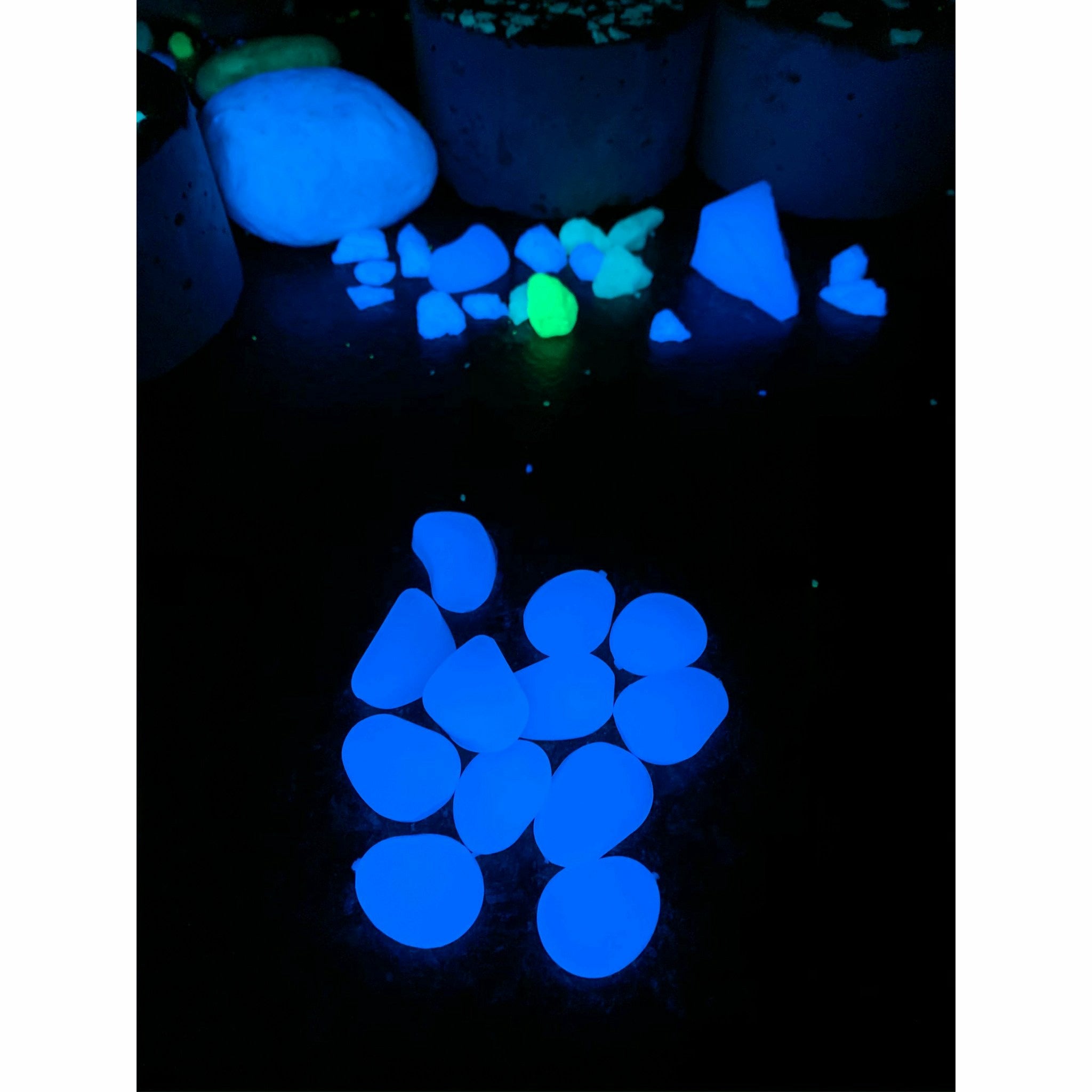 1" White (Blue) Stones