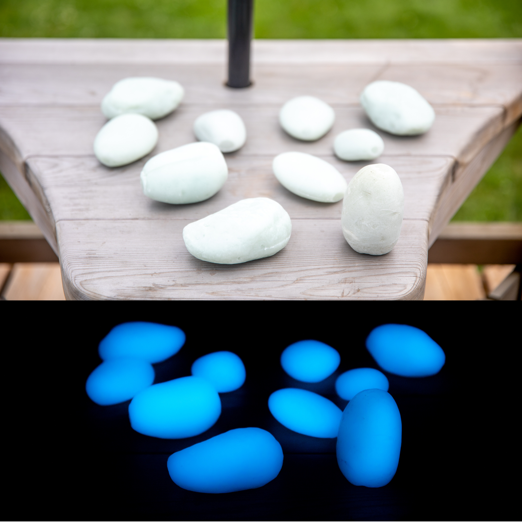 Blue Quantum Boulders (100% glow)