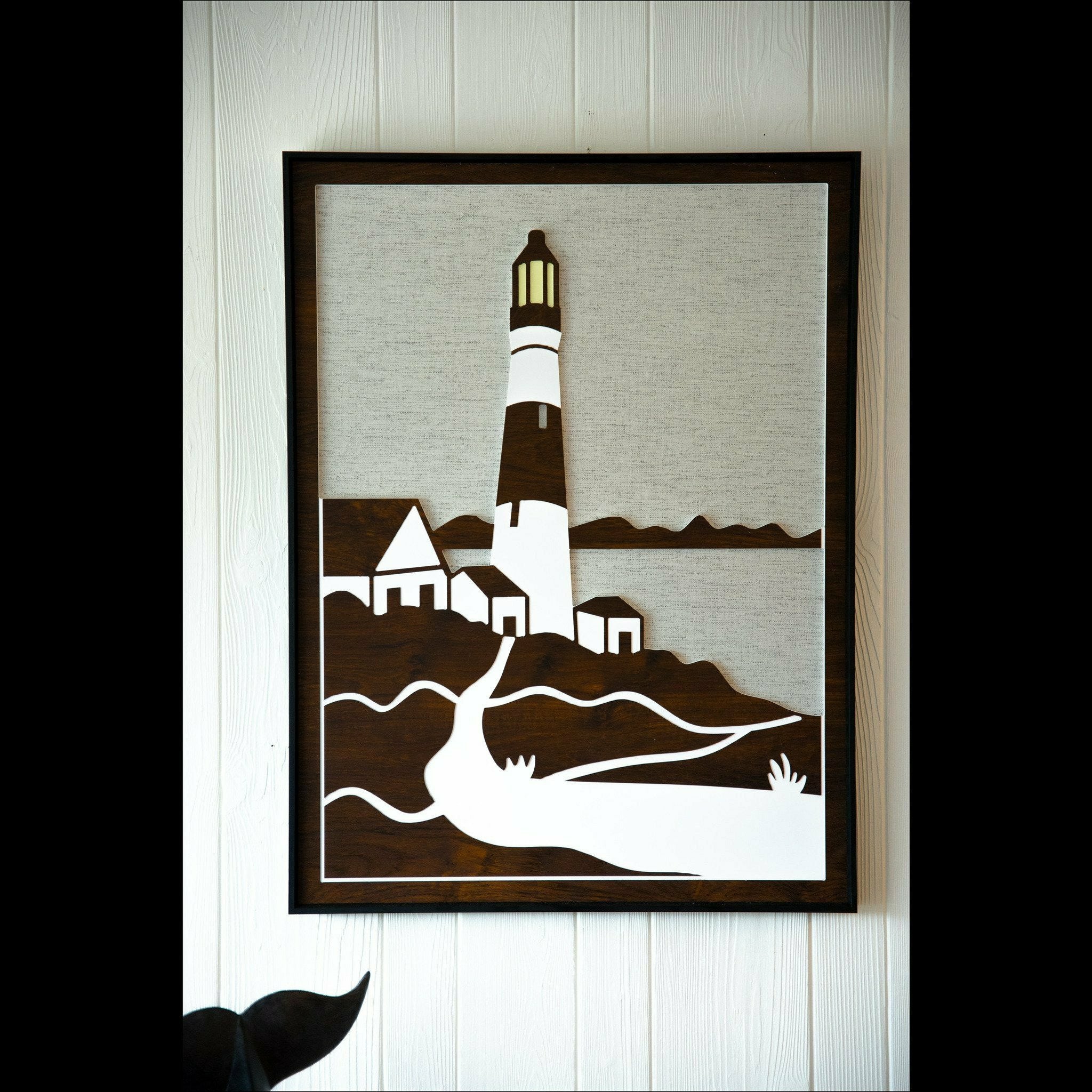 Aid To Navigation (2' x 2.6') Lighthouse + Glow Beacon