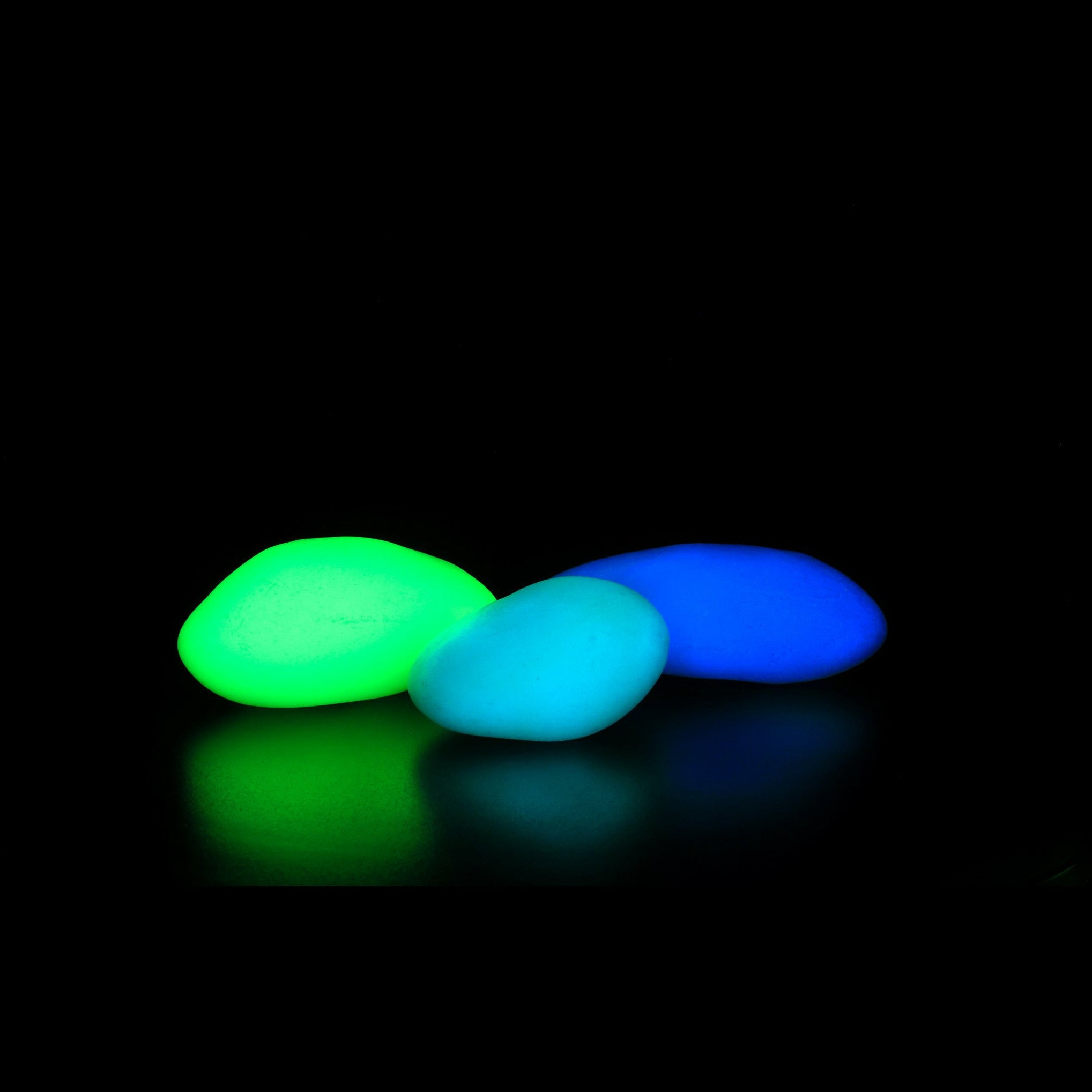 Mix-Pack of Quantum Boulders (100% glow) (Blue, Green, Aqua)